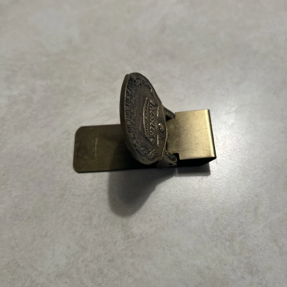 VTG Kessler American Whiskey Money Clip Smooth As Silk ,Brass Money Clip Whiskey